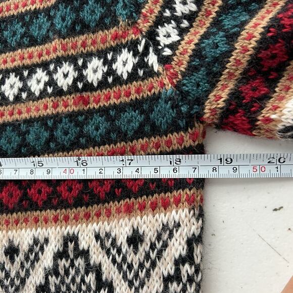 Artesania‎ Edm Peruvian Alpaca Wool Full Zip Hooded Sweater Southwestern Sz M - Picture 12 of 14